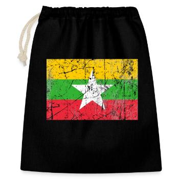 Myanmar flag Burma Birmanien Fahne Flagge - Gift Bag 40 x 50 cm - black - Front