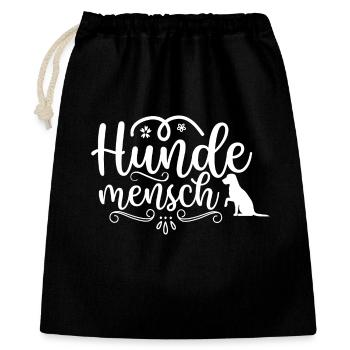 Dog man - Gift Bag 40 x 50 cm - black - Front