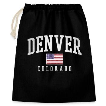 Arche du drapeau ancien de Denver, Colorado - Sac cadeau 40 x 50 cm - noir - Devant