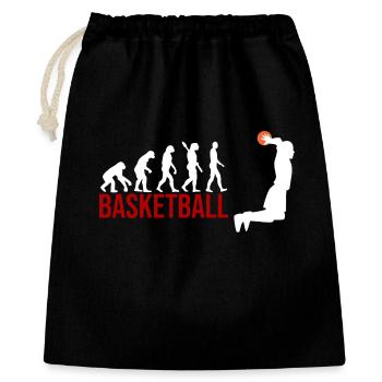 Evolution Basketball - Geschenkbeutel aus Baumwolle (40 x 50 cm) - Schwarz - Vorne