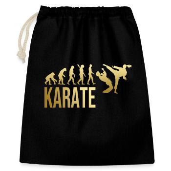 Evolution Karate - Geschenkbeutel aus Baumwolle (40 x 50 cm) - Schwarz - Vorne