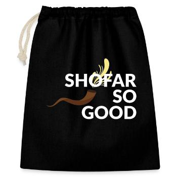 Shofar so good - Gift Bag 40 x 50 cm - black - Front