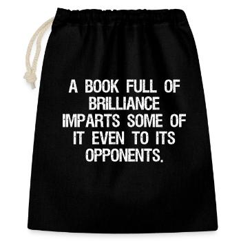 un livre plein de brillance en donne même une partie - Sac cadeau 40 x 50 cm - noir - Devant