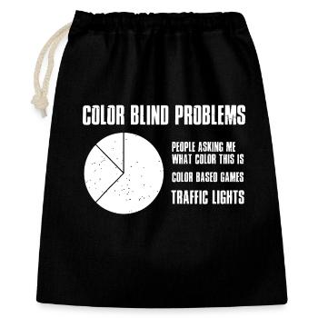 Color Blind Problems - Gift Bag 40 x 50 cm - black - Front