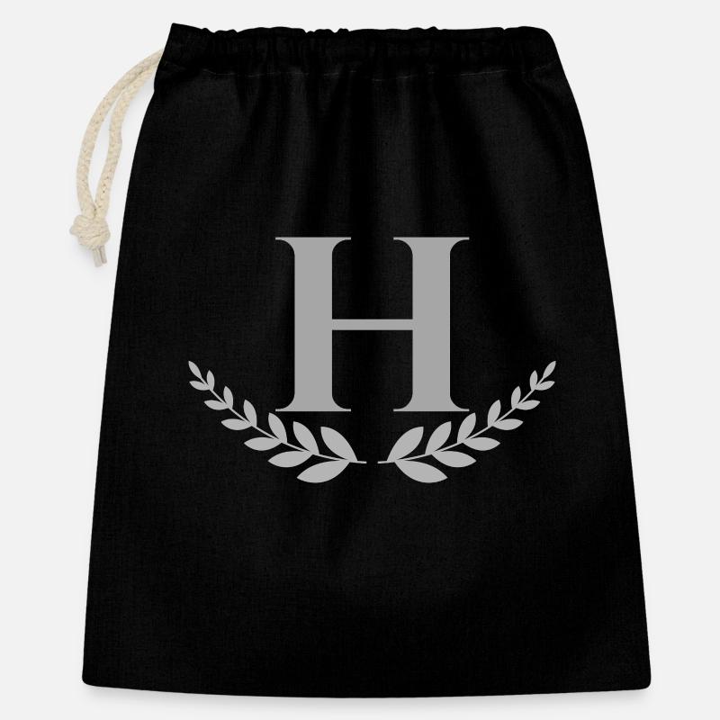H - Geschenkbeutel aus Baumwolle (40 x 50 cm) - Schwarz