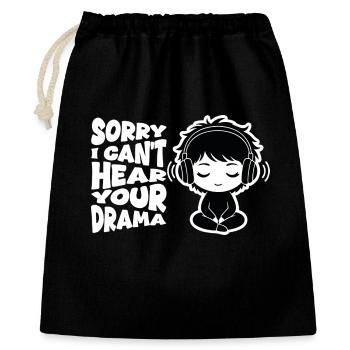 No Drama Relatable Manga Headphones - Gift Bag 40 x 50 cm - black - Front