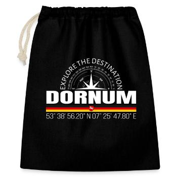 Dornum - Geschenkbeutel aus Baumwolle (40 x 50 cm) - Schwarz - Vorne