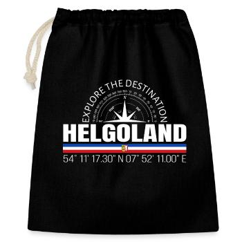 Helgoland - Geschenkbeutel aus Baumwolle (40 x 50 cm) - Schwarz - Vorne