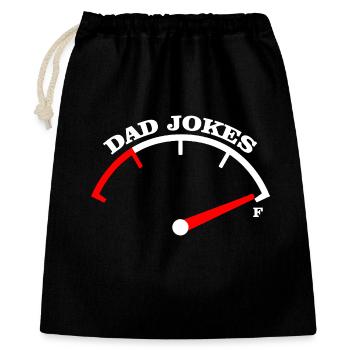 Papa-Witze Meter-Abschlag-Design - Geschenkbeutel aus Baumwolle (40 x 50 cm) - Schwarz - Vorne
