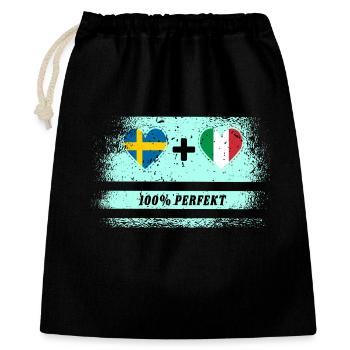 Italie et Suède 100% Parfait / Cadeau - Sac cadeau 40 x 50 cm - noir - Devant