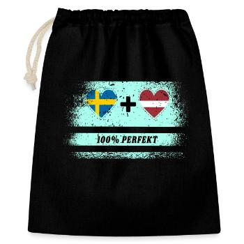Lettonie et Suède 100% parfait / cadeau - Sac cadeau 40 x 50 cm - noir - Devant
