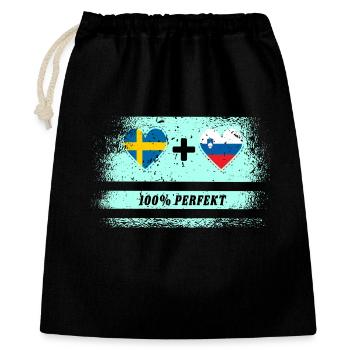 Slovénie et Suède 100% parfait / cadeau - Sac cadeau 40 x 50 cm - noir - Devant
