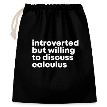 calcul - Sac cadeau 40 x 50 cm - noir - Devant