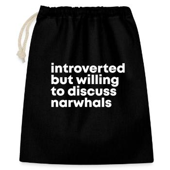 narval - Sac cadeau 40 x 50 cm - noir - Devant