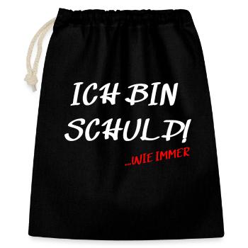 It's my fault... as always saying design - Gift Bag 40 x 50 cm - black - Front