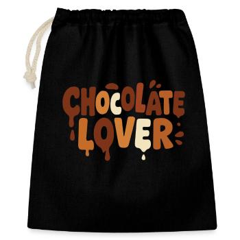 Schoko-Liebhaber Style Rétro – Amateur de chocolat - Sac cadeau 40 x 50 cm - noir - Devant