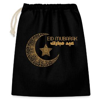 eid mobarak - Gift Bag 40 x 50 cm - black - Front