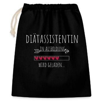 Diätassistentin in Ausbildung Geschenk - Geschenkbeutel aus Baumwolle (40 x 50 cm) - Schwarz - Vorne