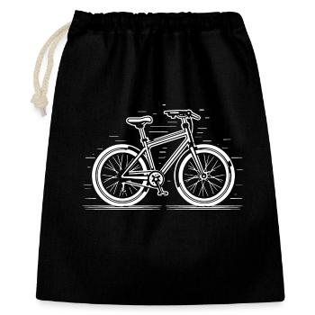 Fahrrad Illustration - Geschenkbeutel aus Baumwolle (40 x 50 cm) - Schwarz - Vorne