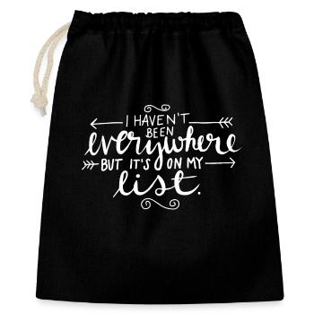 Je n’ai pas été partout Déclaration de voyage - Sac cadeau 40 x 50 cm - noir - Devant