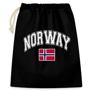 Norway Flag - Gift Bag 40 x 50 cm - black - Front