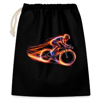 Rennrad Fahrer Speed Fahrrad Design - Geschenkbeutel aus Baumwolle (40 x 50 cm) - Schwarz - Vorne