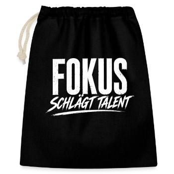 Focus beats talent - Gift Bag 40 x 50 cm - black - Front