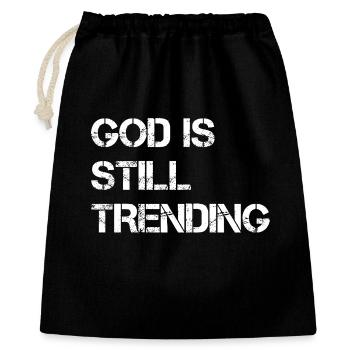 Gott bleibt im Trend - Gift Bag 40 x 50 cm - black - Front