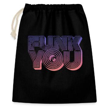 Funk You Vintage - Geschenkbeutel aus Baumwolle (40 x 50 cm) - Schwarz - Vorne