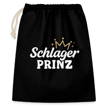 Schlager Prinz Schlagerparty - Geschenkbeutel aus Baumwolle (40 x 50 cm) - Schwarz - Vorne