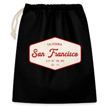 San Francisco Vintage Schild - Geschenkbeutel aus Baumwolle (40 x 50 cm) - Schwarz - Vorne