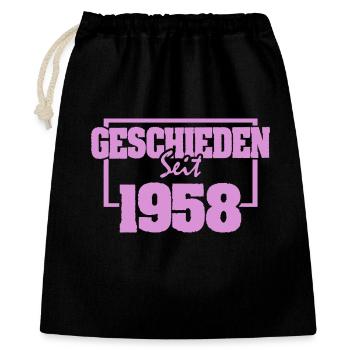 Mariage en 1958 - Sac cadeau 40 x 50 cm - noir - Devant