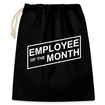 Employé du mois - Sac cadeau 40 x 50 cm - noir - Devant