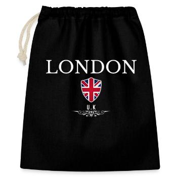 London UK, minimalist sleek design - Gift Bag 40 x 50 cm - black - Front