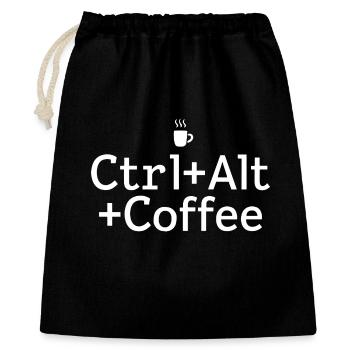 Kaffee-pause Ctrl-Alt-Café - Sac cadeau 40 x 50 cm - noir - Devant
