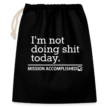 Shit Today – Procrastination Funny Saying Design - Gift Bag 40 x 50 cm - black - Front