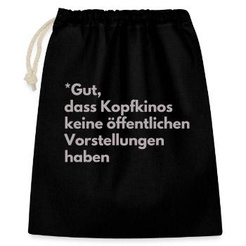 Mental cinemas without public screenings - Gift Bag 40 x 50 cm - black - Front