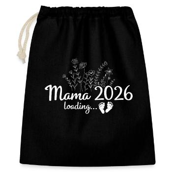 Femme enceinte 2026 - Annoncer la grossesse - Sac cadeau 40 x 50 cm - noir - Devant
