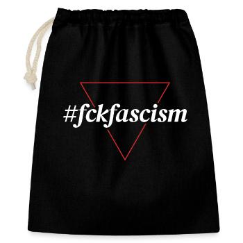 #fckfascism | Political Statement Design - Gift Bag 40 x 50 cm - black - Front