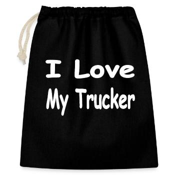 Truck - Geschenkbeutel aus Baumwolle (40 x 50 cm) - Schwarz - Vorne