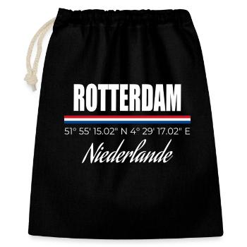 Rotterdam - Sac cadeau 40 x 50 cm - noir - Devant