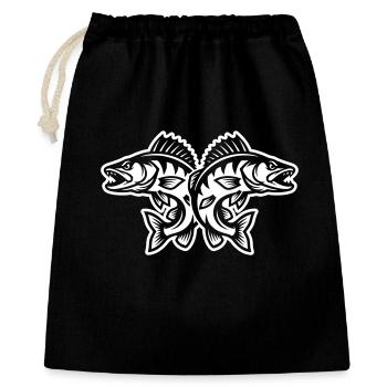 Pike Fish - Gift Bag 40 x 50 cm - black - Front