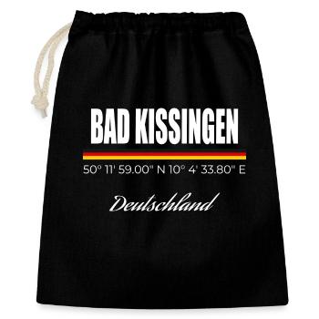 Bad Kissingen - Geschenkbeutel aus Baumwolle (40 x 50 cm) - Schwarz - Vorne