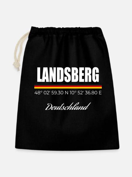 Landsberg - Geschenkbeutel aus Baumwolle (40 x 50 cm) - Schwarz