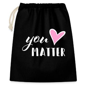 You matter - Mental Health Encourager Self-Love - Gift Bag 40 x 50 cm - black - Front