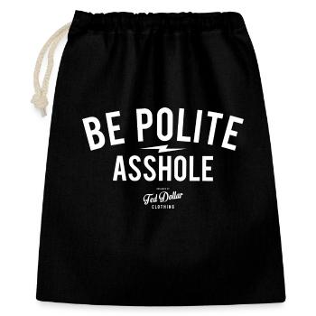 Be Polite - Gift Bag 40 x 50 cm - black - Front