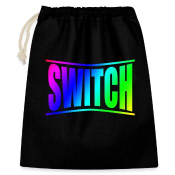 Swich BDSM Bondage Disziplinen - Geschenkbeutel aus Baumwolle (40 x 50 cm) - Schwarz - Vorne