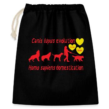 Canis lupus evolution Homo sapiens domestication - Gift Bag 40 x 50 cm - black - Front