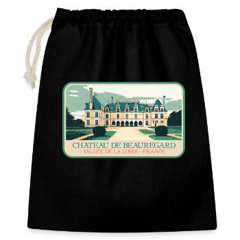 Château de Beauregard dans la Vallée de la Loire - Sac cadeau 40 x 50 cm - noir - Devant