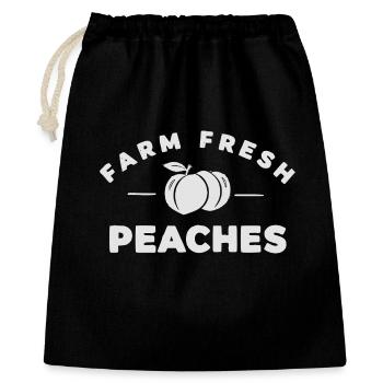 Farm Fresh Peaches - Gift Bag 40 x 50 cm - black - Front